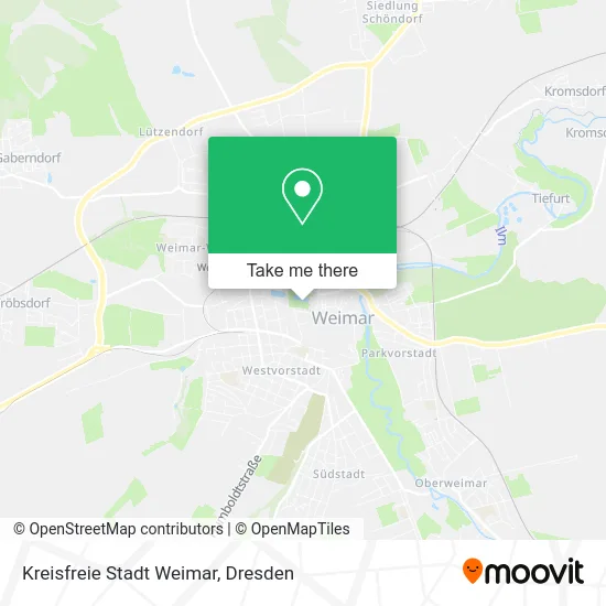 Карта Kreisfreie Stadt Weimar