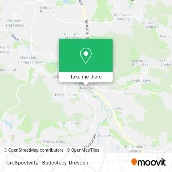 Карта Großpostwitz - Budestecy