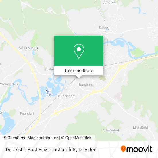 Карта Deutsche Post Filiale Lichtenfels