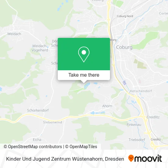 Карта Kinder Und Jugend Zentrum Wüstenahorn