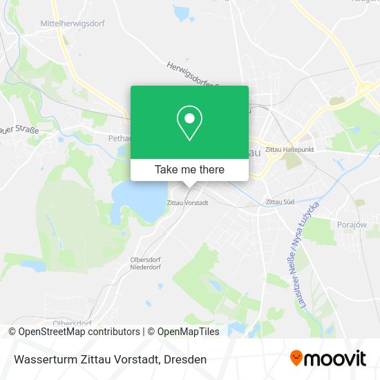 Карта Wasserturm Zittau Vorstadt