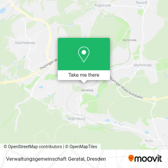 Карта Verwaltungsgemeinschaft Geratal