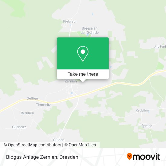 Карта Biogas Anlage Zernien