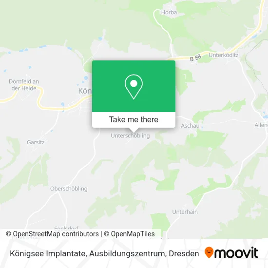 Карта Königsee Implantate, Ausbildungszentrum