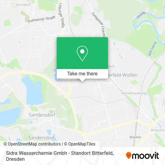 Карта Sidra Wasserchemie Gmbh - Standort Bitterfeld