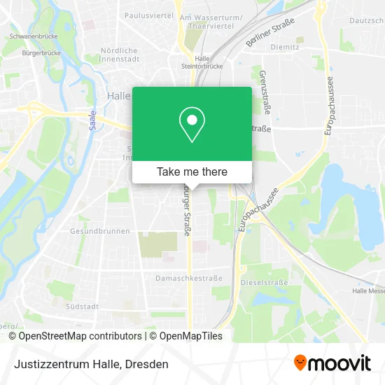 Карта Justizzentrum Halle