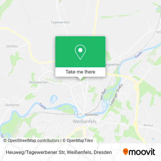 Карта Heuweg / Tagewerbener Str, Weißenfels