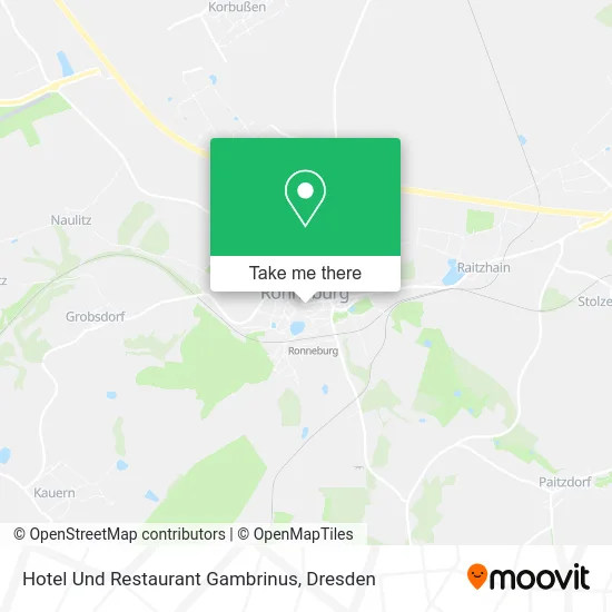 Карта Hotel Und Restaurant Gambrinus