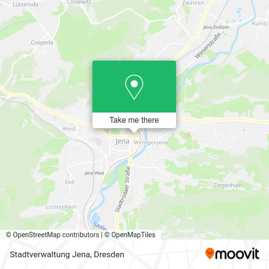Карта Stadtverwaltung Jena
