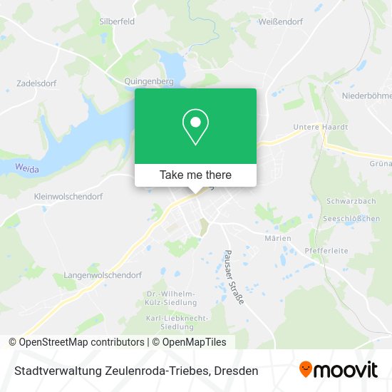 Карта Stadtverwaltung Zeulenroda-Triebes