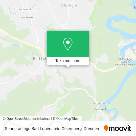 Карта Senderanlage Bad Lobenstein Geiersberg