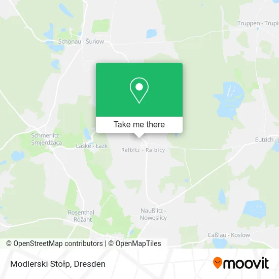 Карта Modlerski Stołp