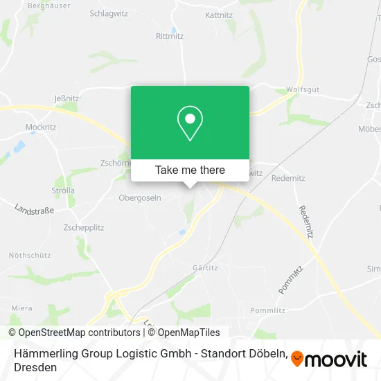 Карта Hämmerling Group Logistic Gmbh - Standort Döbeln