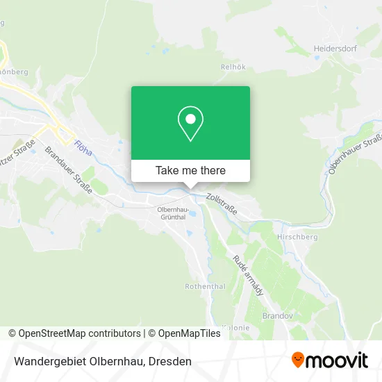 Карта Wandergebiet Olbernhau