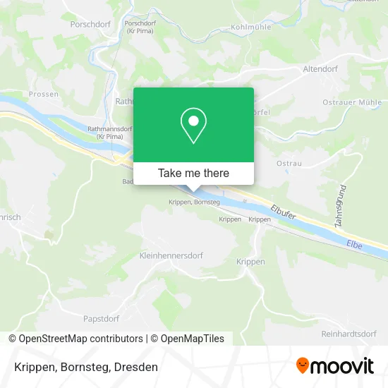 Карта Krippen, Bornsteg