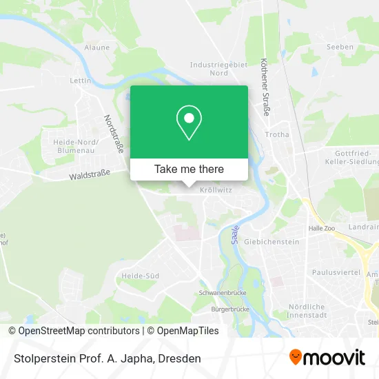 Карта Stolperstein Prof. A. Japha