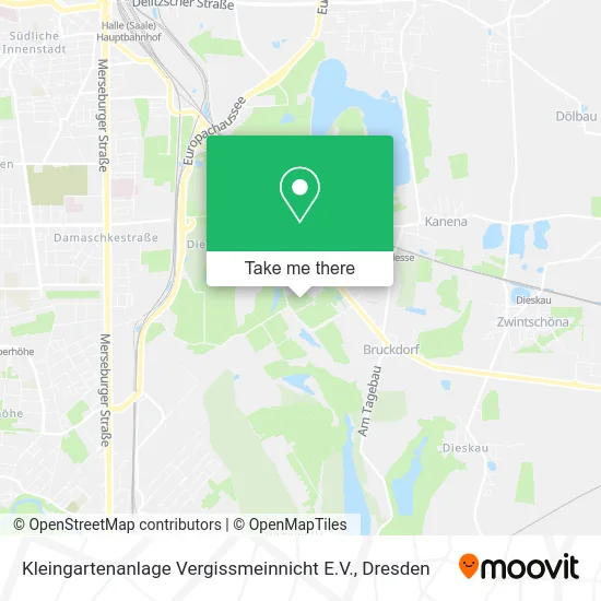 Карта Kleingartenanlage Vergissmeinnicht E.V.