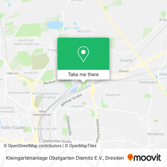 Карта Kleingartenanlage Obstgarten Diemitz E.V.