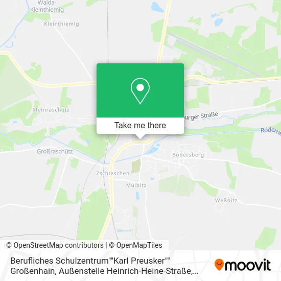 Карта Berufliches Schulzentrum""Karl Preusker"" Großenhain, Außenstelle Heinrich-Heine-Straße