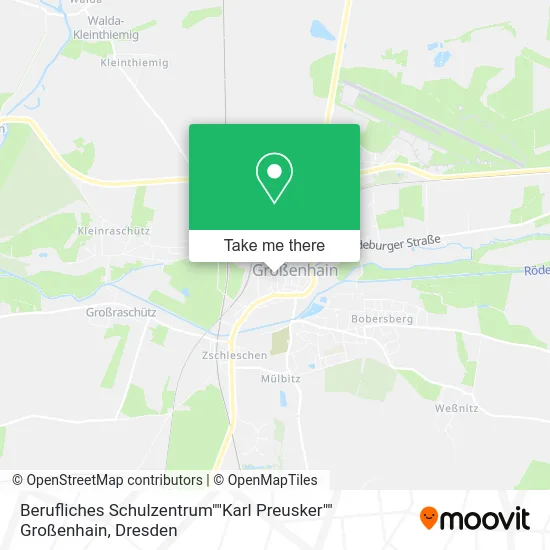 Карта Berufliches Schulzentrum""Karl Preusker"" Großenhain