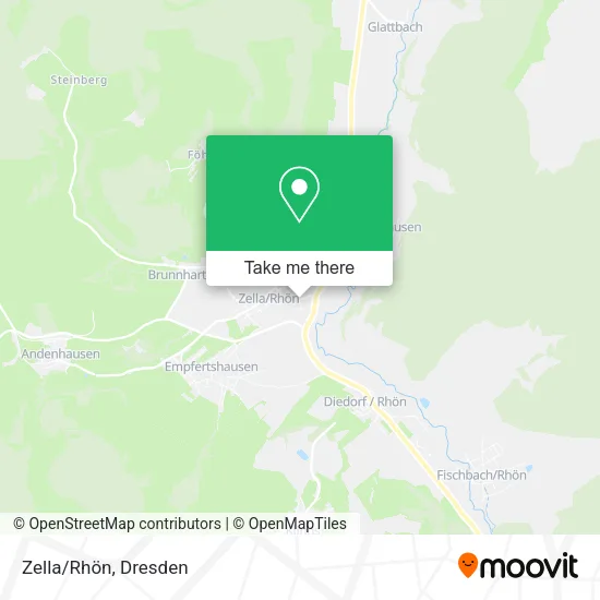 Карта Zella/Rhön