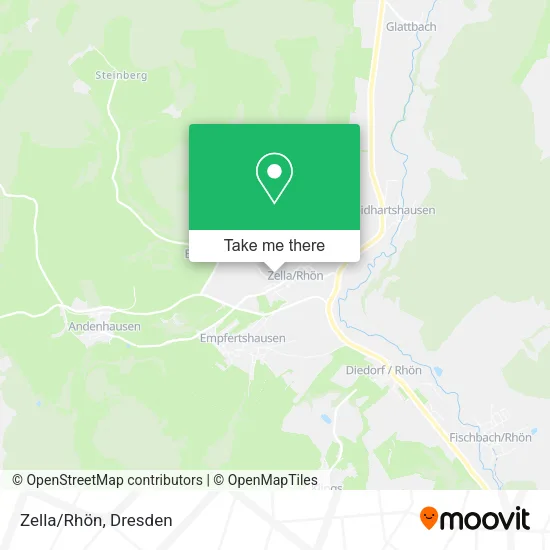 Карта Zella/Rhön