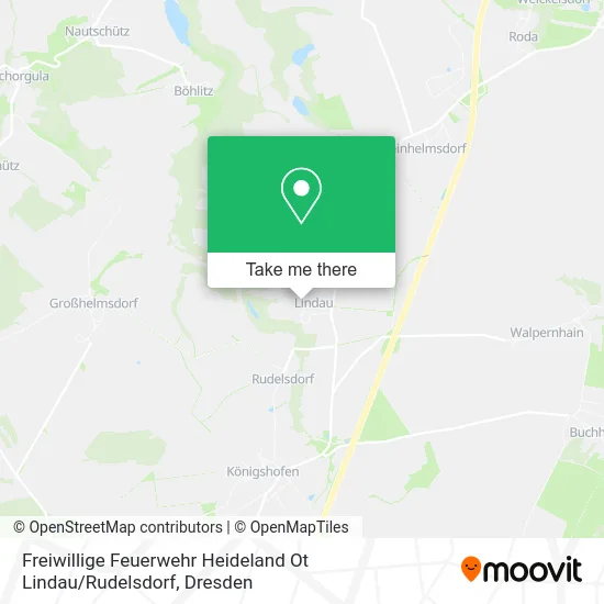 Карта Freiwillige Feuerwehr Heideland Ot Lindau / Rudelsdorf