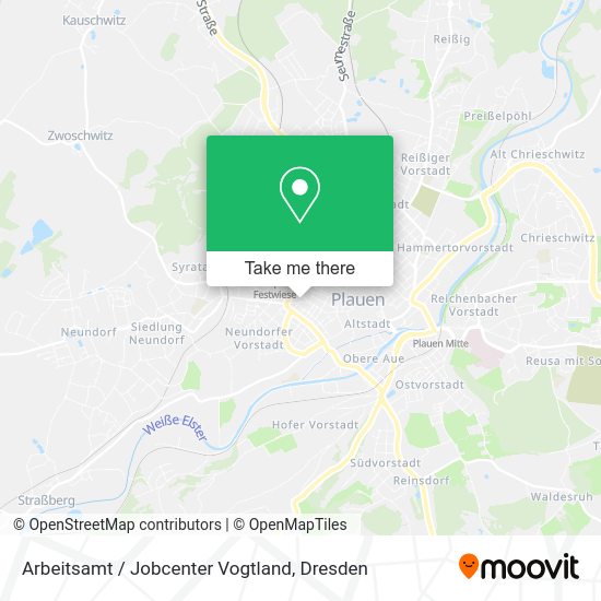 Карта Arbeitsamt / Jobcenter Vogtland