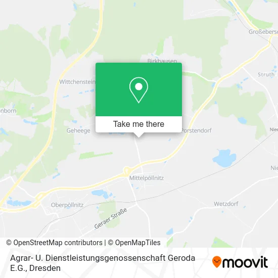 Карта Agrar- U. Dienstleistungsgenossenschaft Geroda E.G.