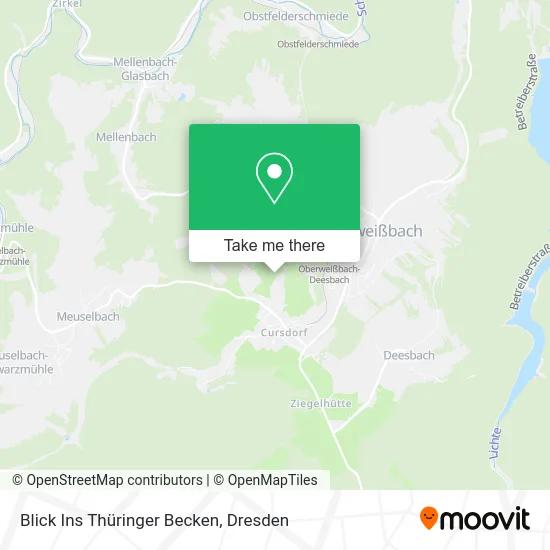 Карта Blick Ins Thüringer Becken