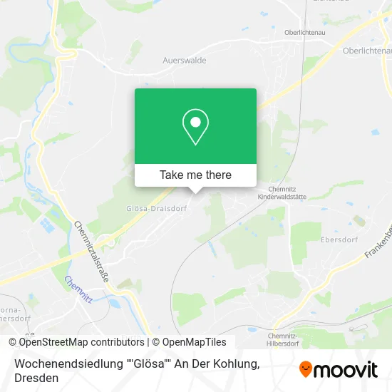 Карта Wochenendsiedlung ""Glösa"" An Der Kohlung