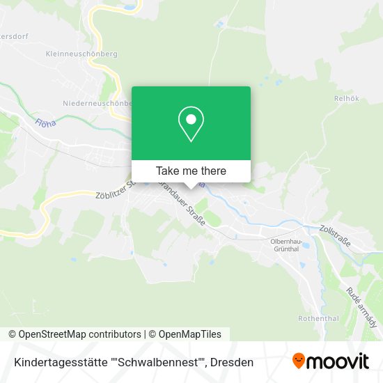 Карта Kindertagesstätte ""Schwalbennest""