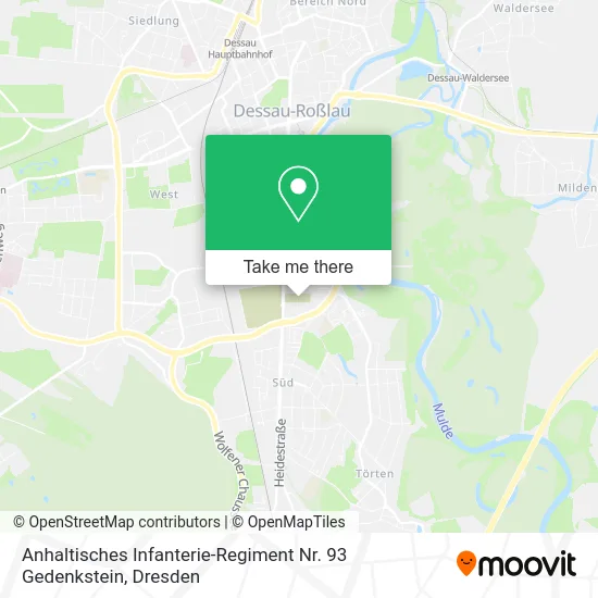 Карта Anhaltisches Infanterie-Regiment Nr. 93 Gedenkstein