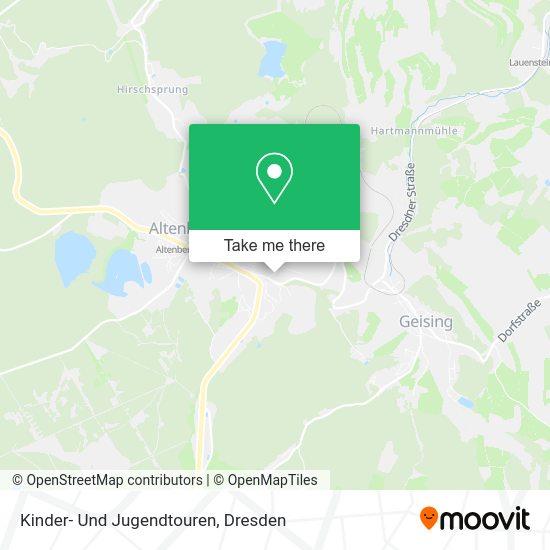 Карта Kinder- Und Jugendtouren