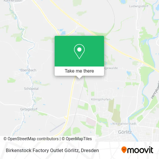Карта Birkenstock Factory Outlet Görlitz