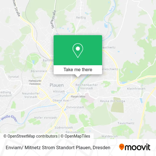 Карта Enviam/ Mitnetz Strom  Standort Plauen