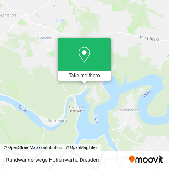 Карта Rundwanderwege Hohenwarte