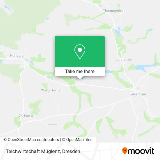 Карта Teichwirtschaft Müglenz