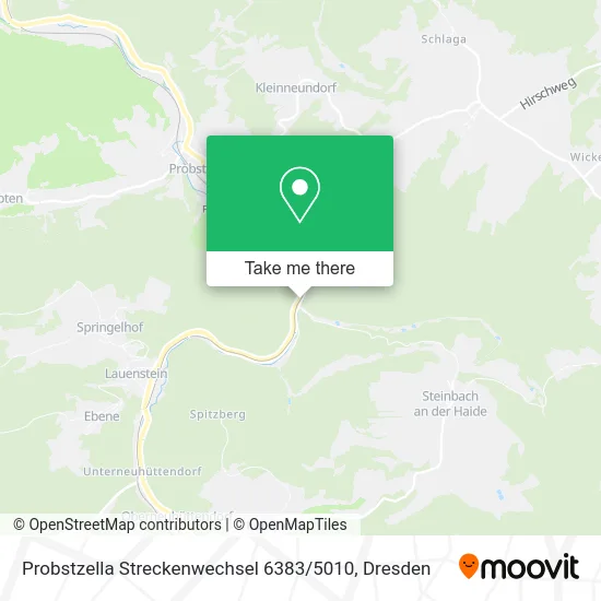 Карта Probstzella Streckenwechsel 6383 / 5010