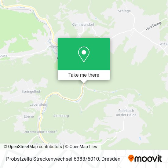 Карта Probstzella Streckenwechsel 6383 / 5010