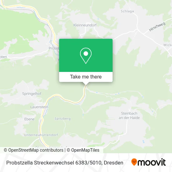 Карта Probstzella Streckenwechsel 6383 / 5010