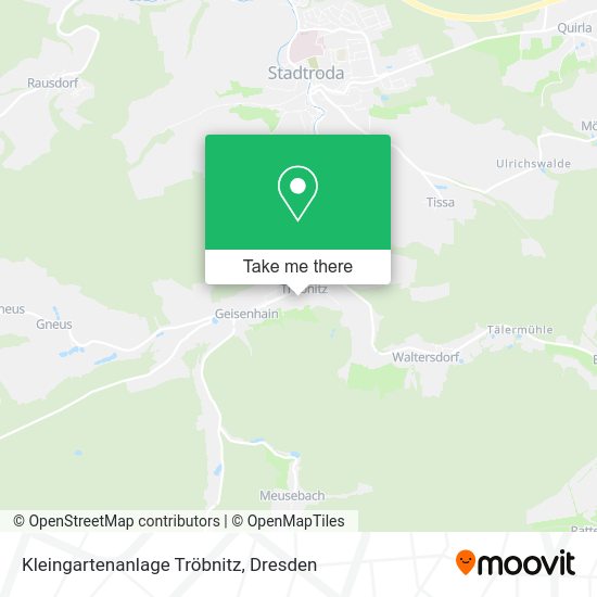 Карта Kleingartenanlage Tröbnitz