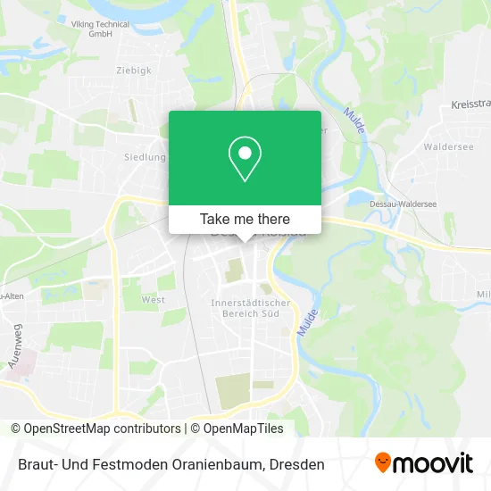 Карта Braut- Und Festmoden Oranienbaum