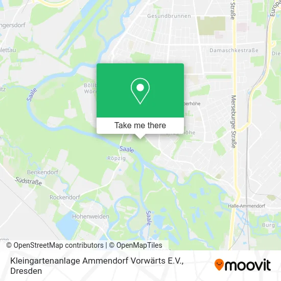 Карта Kleingartenanlage Ammendorf Vorwärts E.V.