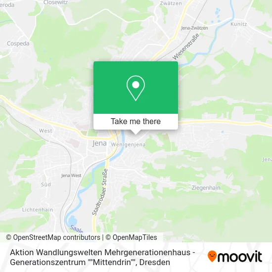 Aktion Wandlungswelten Mehrgenerationenhaus - Generationszentrum ""Mittendrin"" map