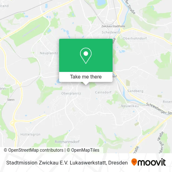 Карта Stadtmission Zwickau E.V. Lukaswerkstatt