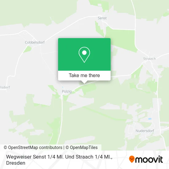 Карта Wegweiser Senst 1 / 4 Ml. Und Straach 1 / 4 Ml.