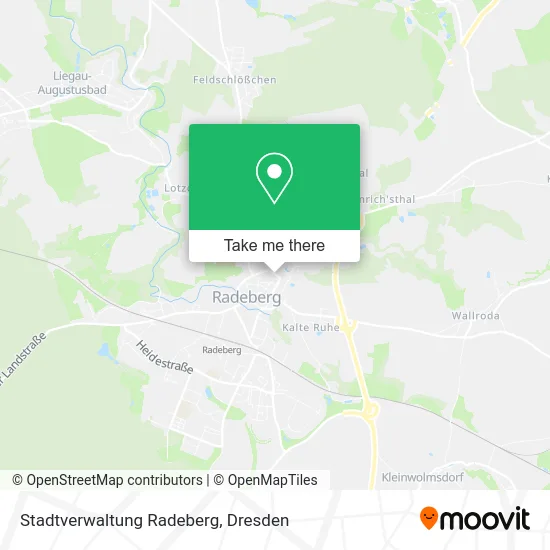 Карта Stadtverwaltung Radeberg