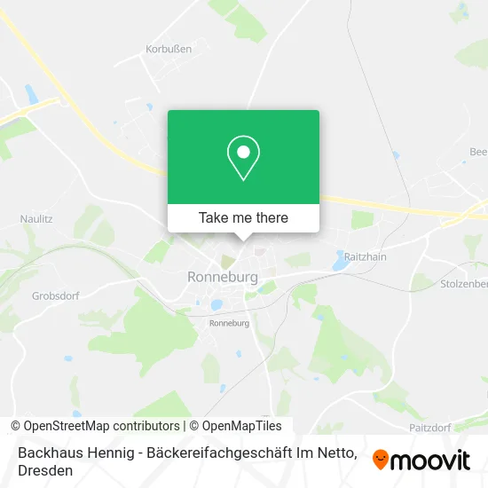 Карта Backhaus Hennig - Bäckereifachgeschäft Im Netto