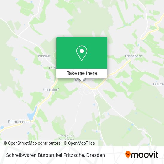 Карта Schreibwaren Büroartikel Fritzsche